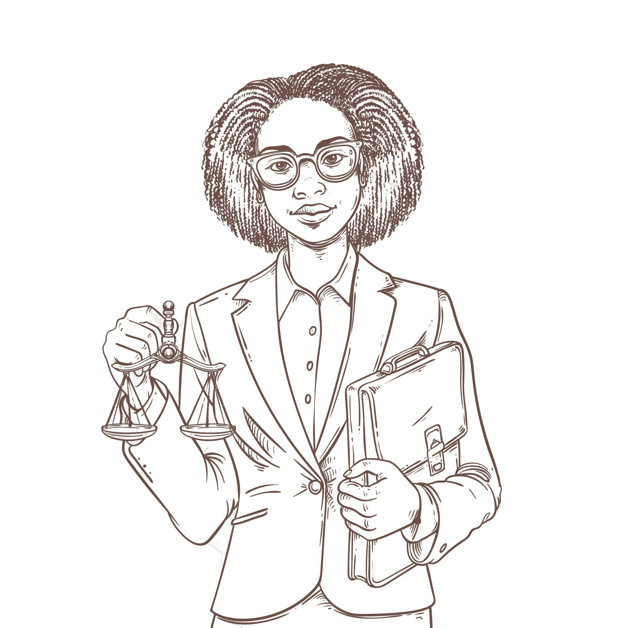 Dessin d'une avocate